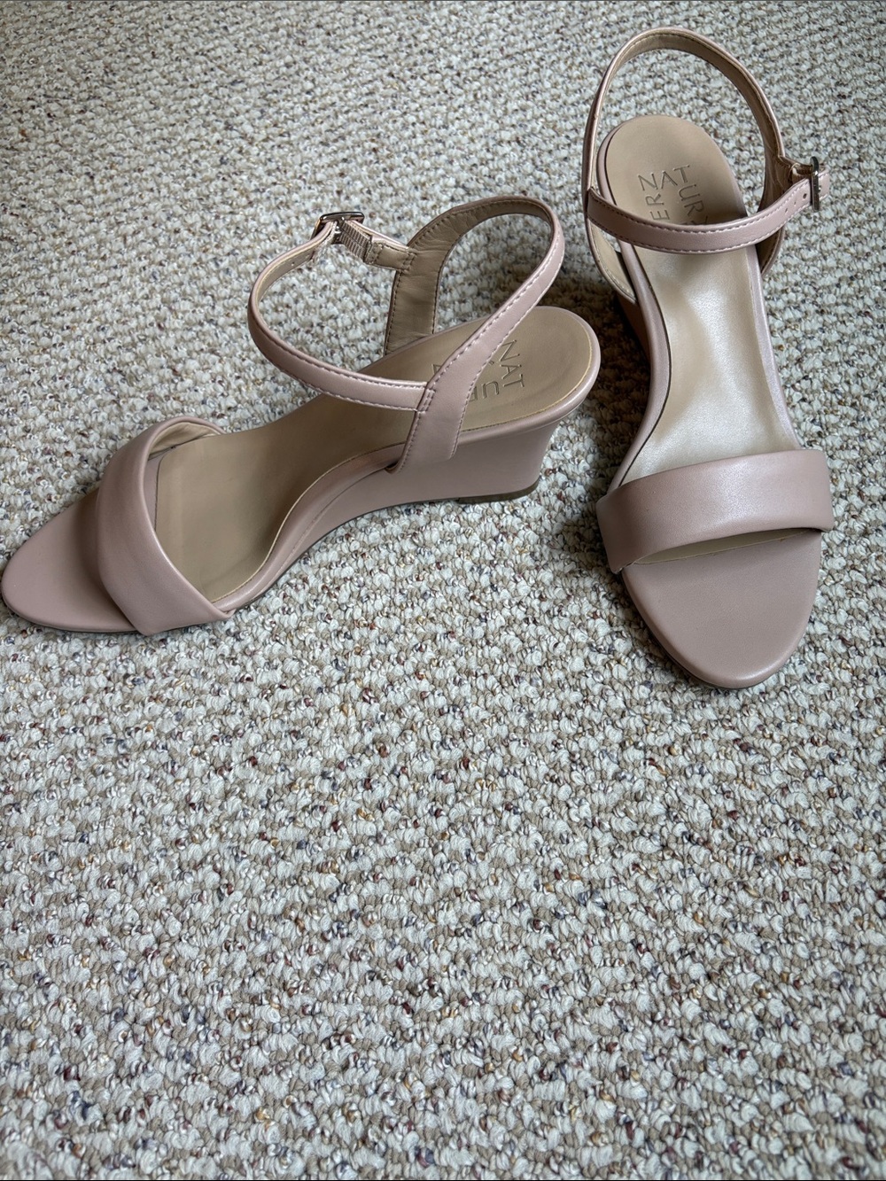 Naturalizer Women’s Ankle Strap Wedge Sandals - Blush Pink or Nude color